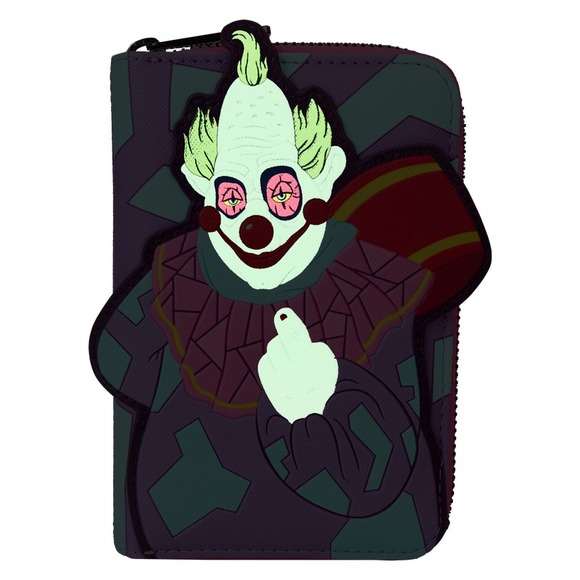 Loungefly Killer Klowns from Outer Space Jumbo Cosplay Glow Zip Around Wallet‎ - Picture 4 of 7